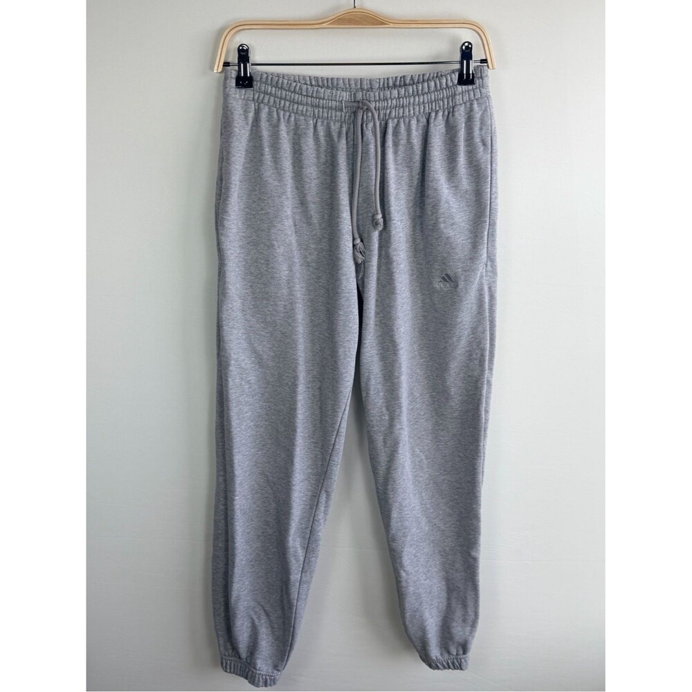 Adidas Gray Fleece Jogger Sweatpants Women’s Small Logo Lounge